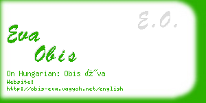 eva obis business card